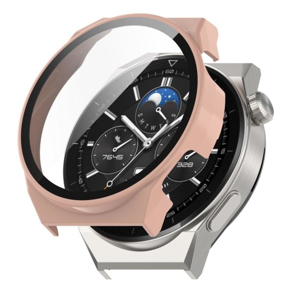 Generic Huawei Watch Gt 3 Pro 46mm Cover With Tempered Glass Screen Prot Pink