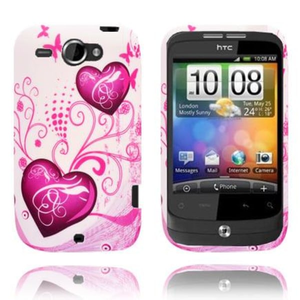 Generic Symphony (pink Hjerter) Htc Wildfire G8 Cover Pink