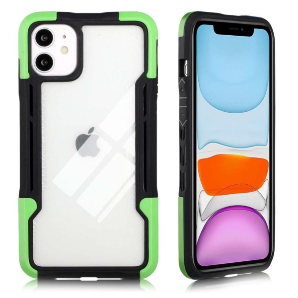 Generic Shockproof Protection Cover Til Iphone 12 Mini - Sort / Grøn Green