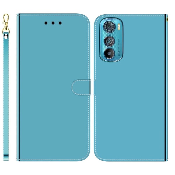 Generic Mirror Motorola Edge 30 Flip Case - Blue