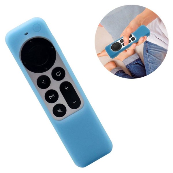 Generic Apple Tv 4k (2021) Remote Controller Silicone Cover - Luminous B Blue