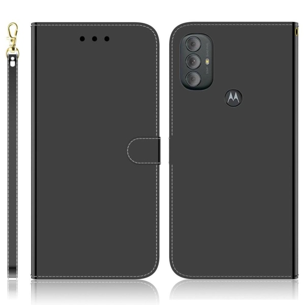 Generic Mirror Motorola Moto G Power (2022) Flip Etui - Sort Black
