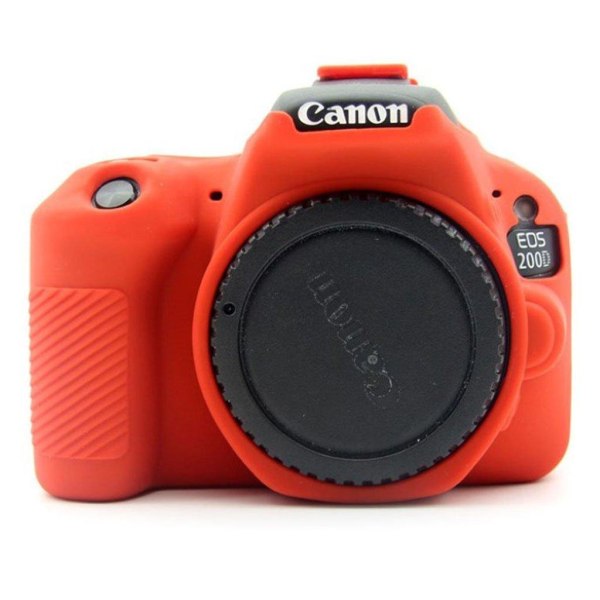 Generic Canon Eos 200d Kamera Beskyttelsesetui I Silikone Der Er Miljøve Red