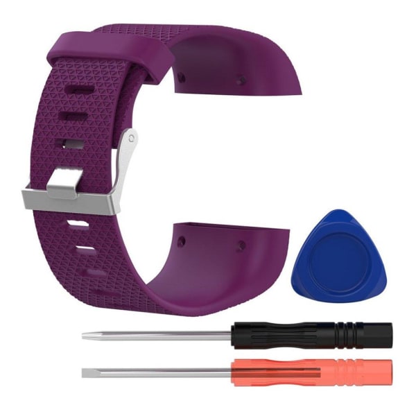 Generic Fitbit Surge Silikone Rem Str L - Mørklilla Purple