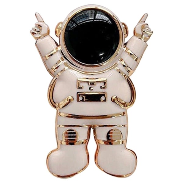 Generic Universal Cartoon Astronaut Electroplated Phone Bracket Stand - Pink