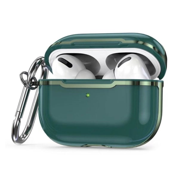 Generic Airpods Pro 2 Electroplating Case With Hook - Blackish Green / G