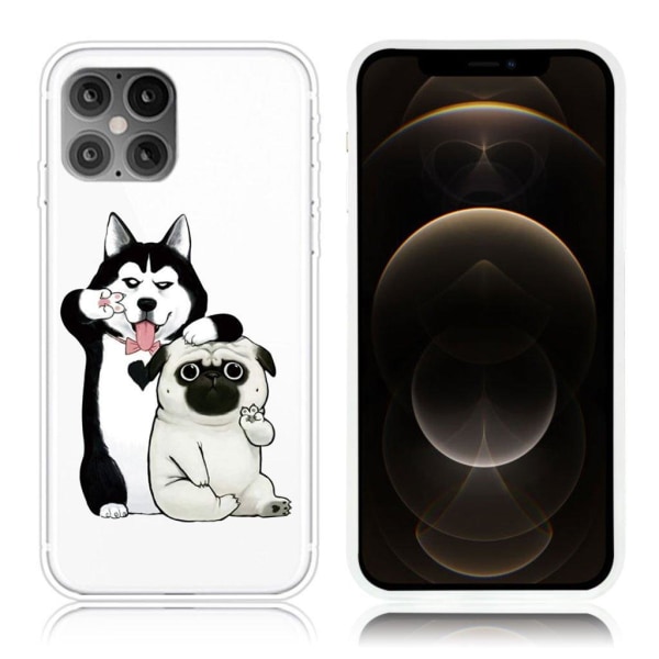 Generic Deco Iphone 12 / Pro Etui - Hunde White