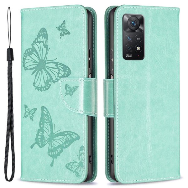 Generic Butterfly Xiaomi Redmi Note 11 Pro 5g / Flip Case - Green