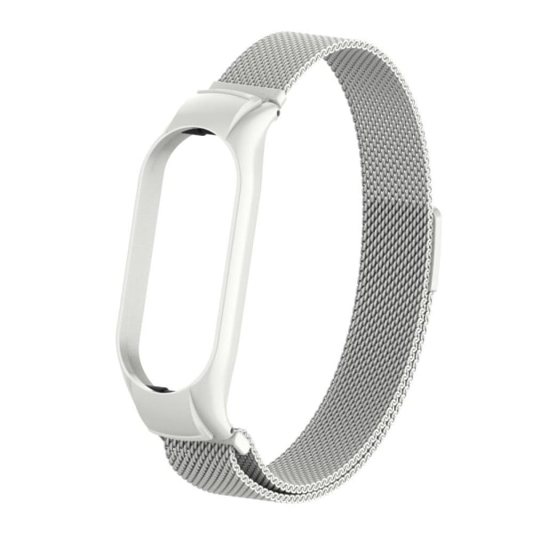 Generic Xiaomi Mi Band 7 Milanese Watch Strap - Beige Silver Grey