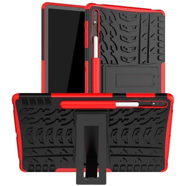 Generic Samsung Galaxy Tab S7 Fe Cool Tyre Hybrid + Tpu Cover - Red