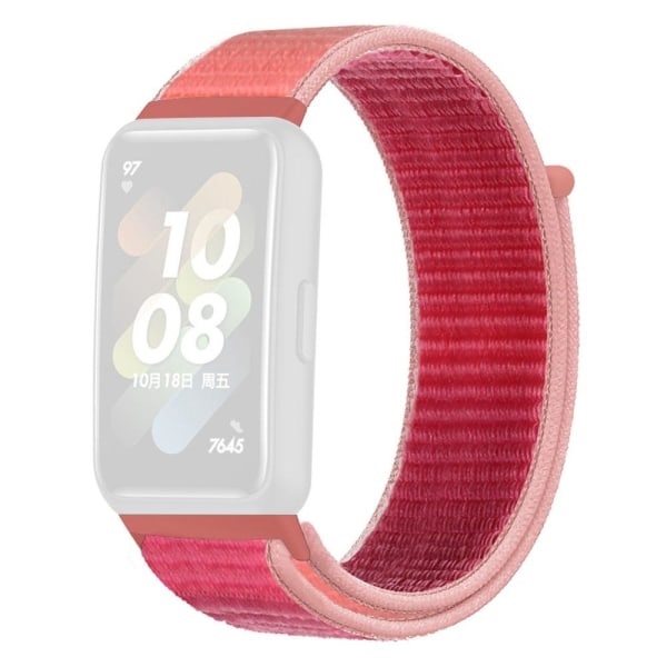 Generic Huawei Band 7 Nylon Watch Strap - Rose Pink