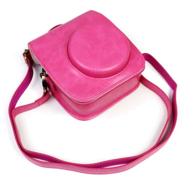 Generic Fujifilm Instax Mini 11 Holdbar Læder Etui - Rose Pink