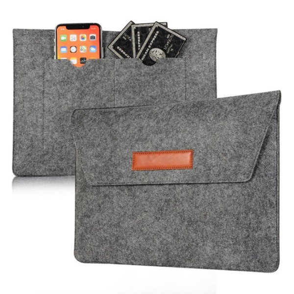 Generic Macbook 12-inch Retina (2015) Filt Sleeve Taske - Sort Black