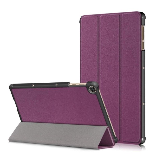 Generic Tri-fold Leather Stand Case For Huawei Matepad T10 - Purple