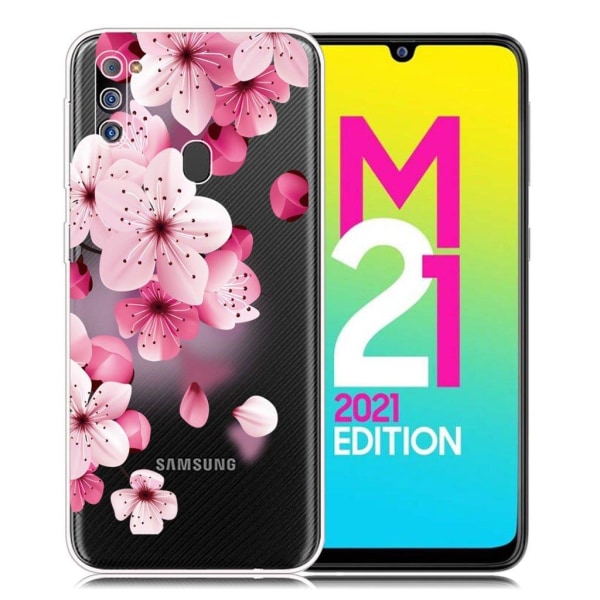 Generic Deco Samsung Galaxy M21 2021 Etui - Fersken Blossom Pink