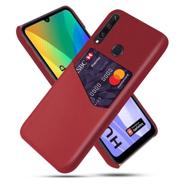 Generic Bofink Huawei Y6p Card Cover - Rød Red
