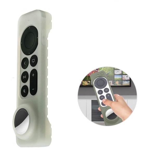 Generic 2-in-1 Remote Controller Silicone Cover Apple Tv 4k (2021) - Lum Green