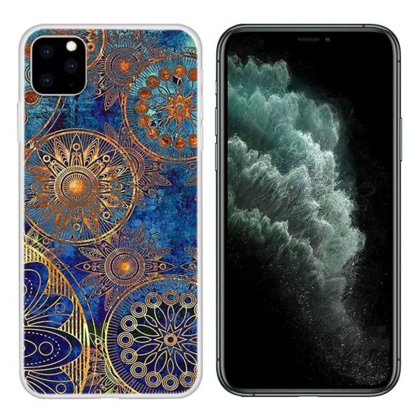 Generic Deco Iphone 11 Pro Max Cover - Gylden Blomst Multicolor