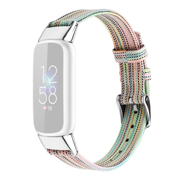 Generic Fitbit Luxe Canvas Watch Strap - Multicolor / Size: S