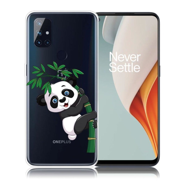 Generic Deco Oneplus Nord N100 Etui - Panda And Bamboo White