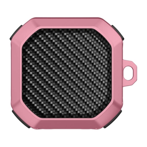 Generic Samsung Galaxy Buds2 / Buds Pro Live Carbon Fiber Style Case - Pink