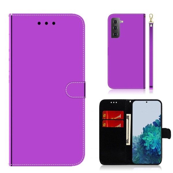 Generic Mirror Samsung Galaxy S21 Flip Etui - Lilla Purple