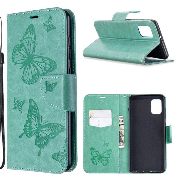 Generic Butterfly Samsung Galaxy A31 Etui - Grøn Green