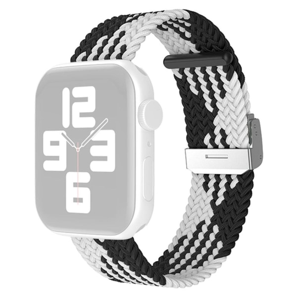 Generic Apple Watch (41mm) Cool Design Nylon Strap - Z / Black Whi