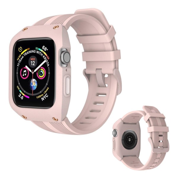 Generic Apple Watch Series 3/2/1 42mm Silikone Urrem - Lyserød Pink