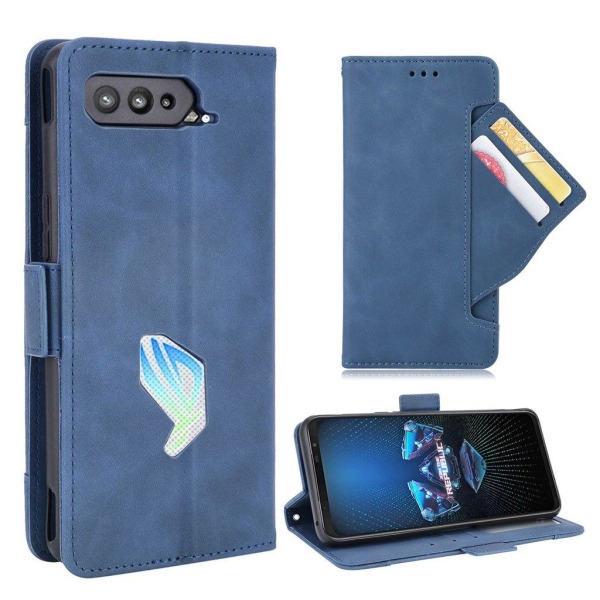 Generic Modern-styled Læder Pung Etui Til Asus Rog Phone 5 - Blå Blue