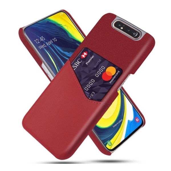 Generic Bofink Samsung Galaxy A80 Card Cover - Rød Red
