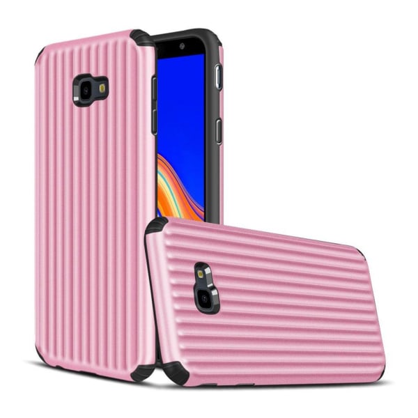 Generic Samsung Galaxy J4 Plus (2018) Kuffert Hybrid Etui - Lyserød Pink