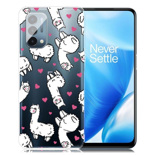 Generic Deco Oneplus Nord N200 5g Case - Hearts And Fluffy Llamas White