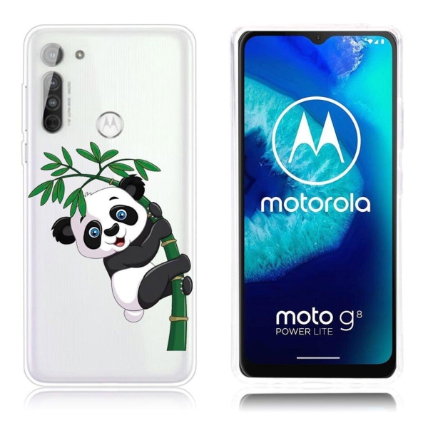 Generic Deco Motorola Moto G8 Power Lite Case - Panda White