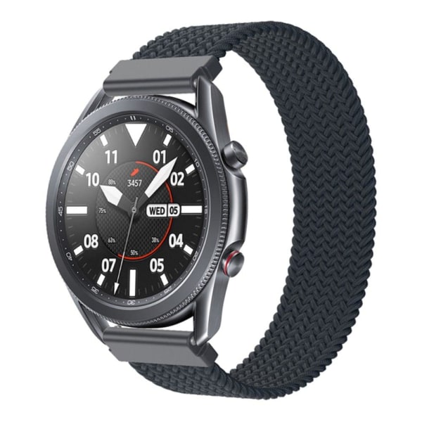 Generic Samsung Galaxy Watch 3 (45mm) Elastic Nylon Strap - Charco Black