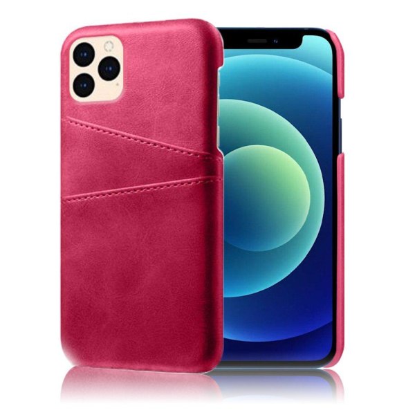 Generic Dual Card Etui Iphone 12 Mini - Rose Pink