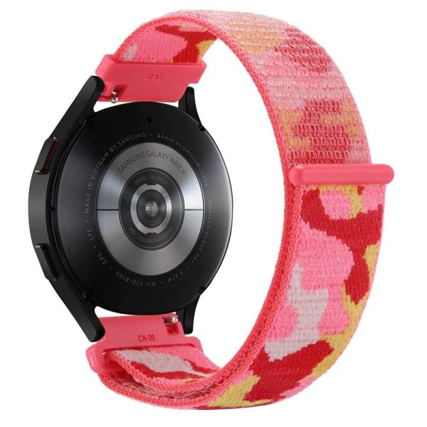 Generic 22mm Universal Camouflage Style Nylonw Watch Strap - Red