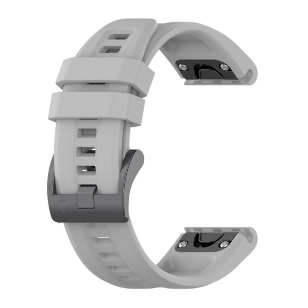 Generic Garmin Fenix 7x / Solar Tactix 7 Silicone Watch Strap - Gre Silver Grey