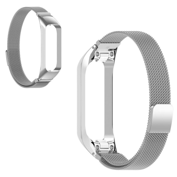 Generic Samsung Galaxy Fit 2 Stainless Steel Watch Band - Silver Grey