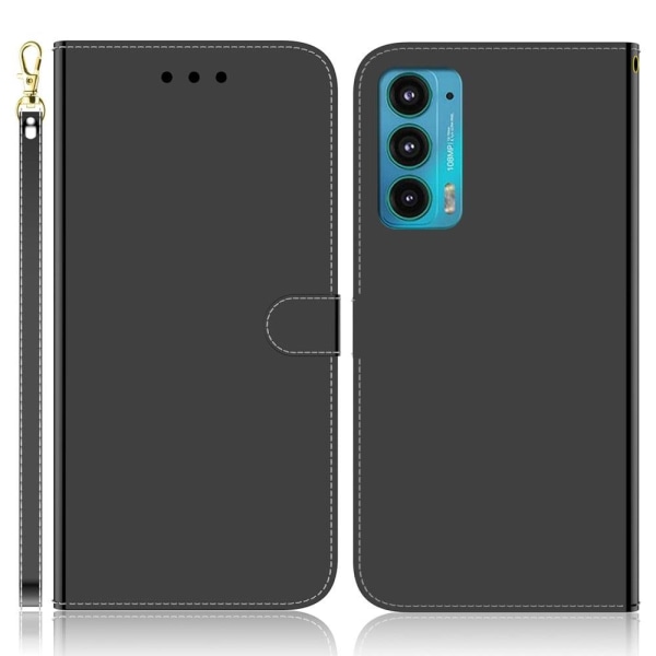 Generic Mirror Motorola Edge (2021) Flip Etui - Sort Black