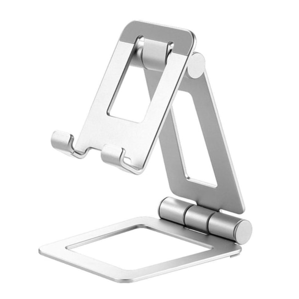 Generic Universal Mini Aluminum Alloy Folding Phone / Tablet Holder - Si Silver Grey