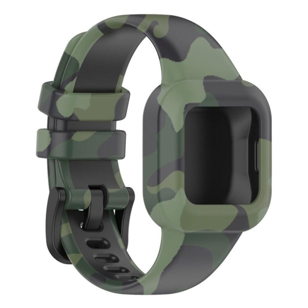 Generic Garmin Vivofit Jr 3 Pattern Silicone Watch Band - Camouflage Gre Green