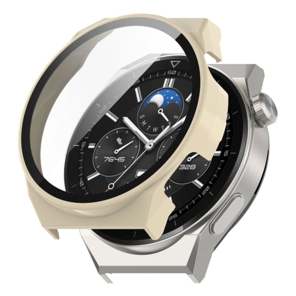 Generic Huawei Watch Gt 3 Pro 46mm Cover With Tempered Glass Screen Prot White