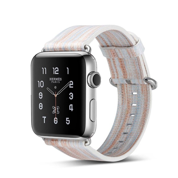 Generic Apple Watch 42mm Urrem I Ægte Læder - Style C Multicolor