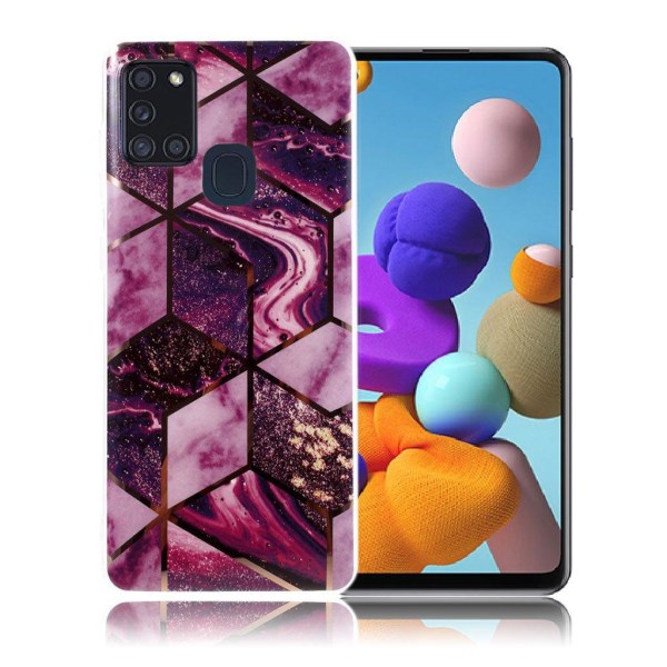 Generic Marble Samsung Galaxy A21s Cover - Lilla Purple