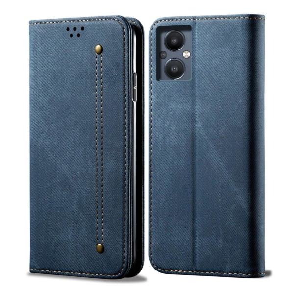 Generic Jeans Oneplus Nord N20 5g Flip Etui - Blå Blue