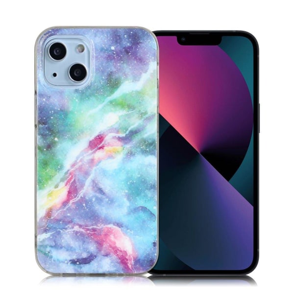 Generic Marble Iphone 13 Case - Blue Starry Sky Multicolor