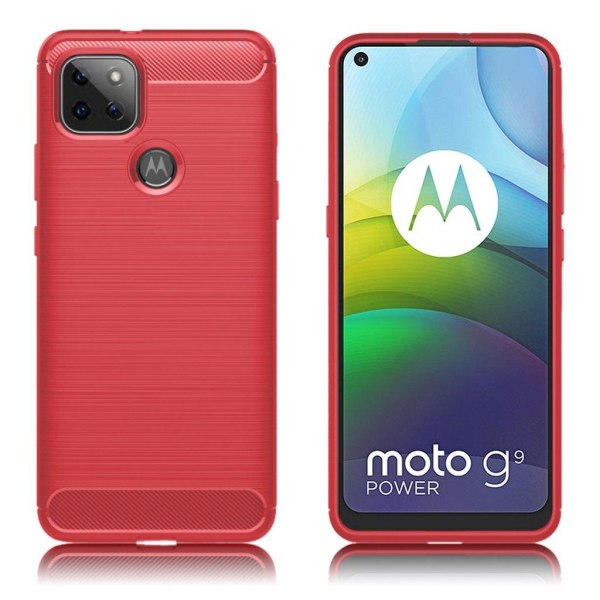 Generic Carbon Flex Etui - Motorola Moto G9 Power Rød Red