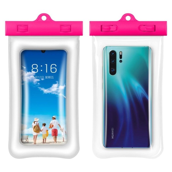 Generic Universal Waterproof Pouch For 6.4 Inch Smartphone - Pink