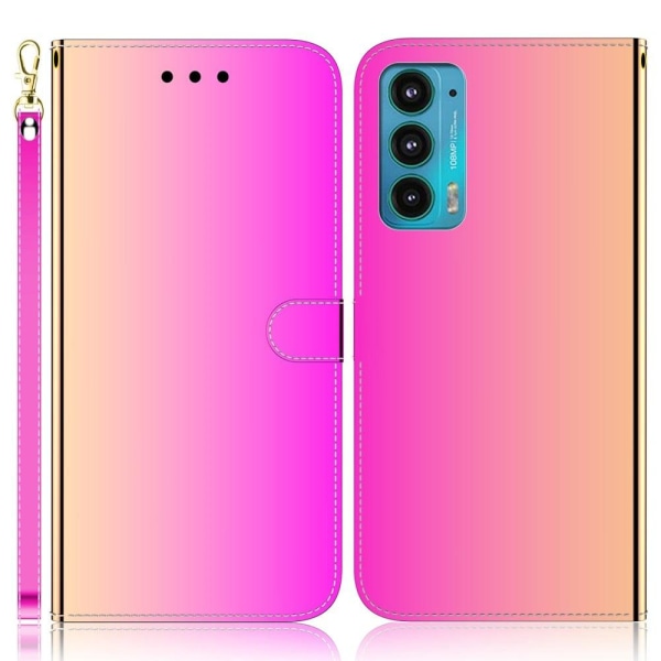 Generic Mirror Motorola Edge (2021) Flip Etui - Rose Pink